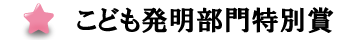 こども発明部門特別賞