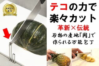 【革新×伝統】テコの力で硬い食材楽々カット！刃物の産地「関」で作られる万能包丁！